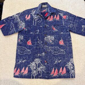 Go Barefoot Hawaiian Shirt Size M